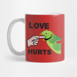 Love Hurts - Alexandrine Parakeet Male Mug