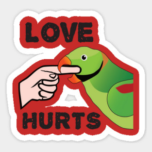 Love Hurts - Alexandrine Parakeet Male Magnet