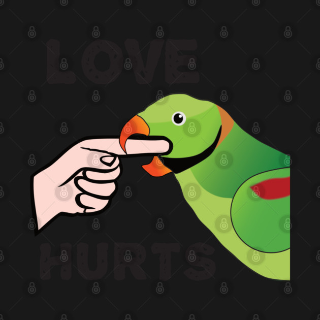 Love Hurts - Alexandrine Parakeet Male by Einstein Parrot