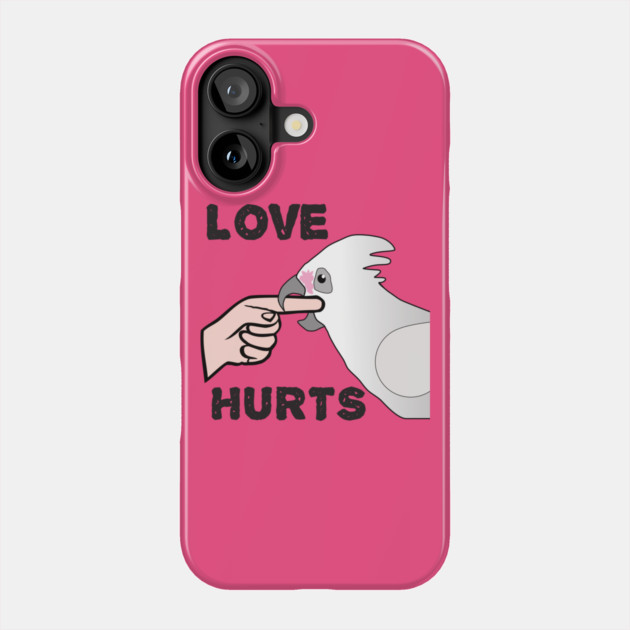 Love Hurts - Bare Eyed Cockatoo Parrot Phone Case by Einstein Parrot