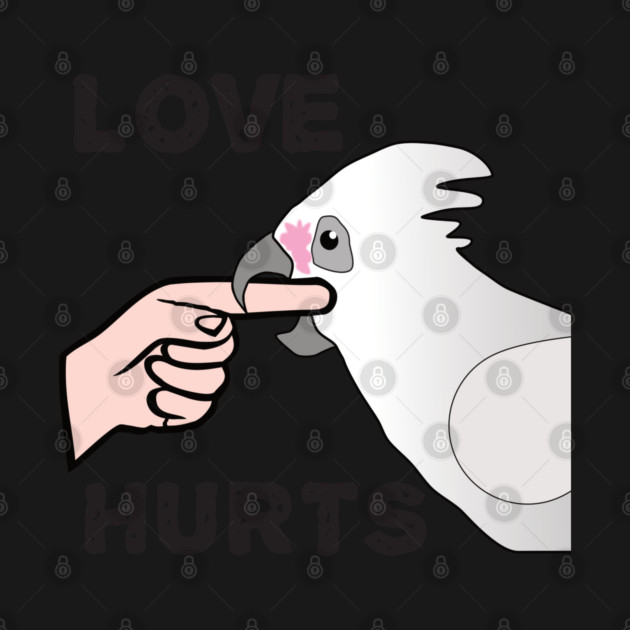 Love Hurts - Bare Eyed Cockatoo Parrot by Einstein Parrot