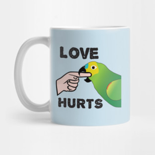 Love Hurts - Blue Front Amazon Parrot Mug