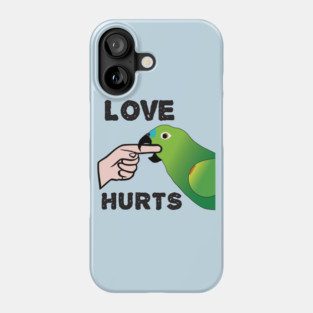 Love Hurts - Blue Front Amazon Parrot Ver.2 Phone Case