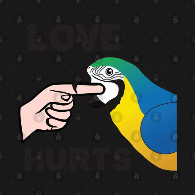 Love Hurts - Blue and Gold Macaw Parrot by Einstein Parrot