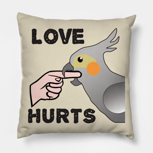 Love Hurts - Cockatiel Parrot Female Pillow by Einstein Parrot