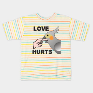 Love Hurts - Cockatiel Parrot Female Kids T-Shirt