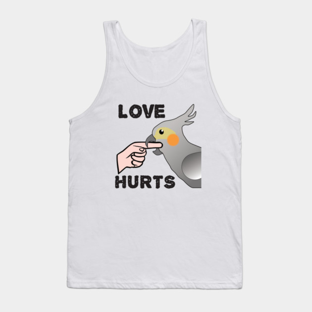Love Hurts - Cockatiel Parrot Female Tank Top by Einstein Parrot