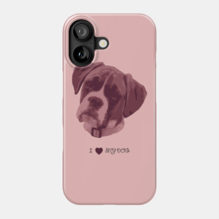 Dogs - Boxer pink Phone Case