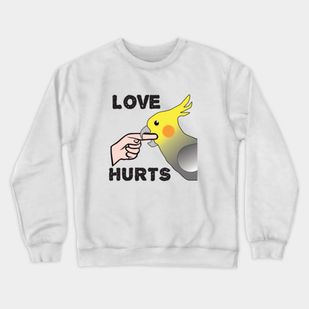 Love Hurts - Cockatiel Male Crewneck Sweatshirt by Einstein Parrot