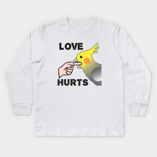 Love Hurts - Cockatiel Male Kids Long Sleeve T-Shirt