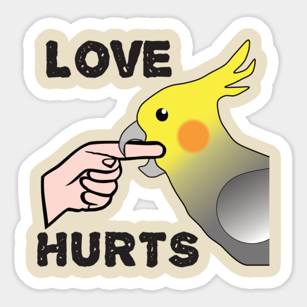 Love Hurts - Cockatiel Male Magnet by Einstein Parrot