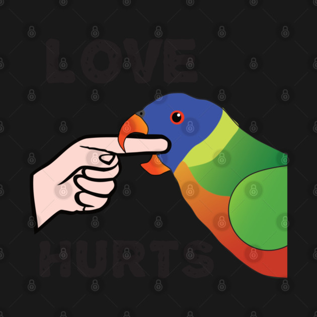 Love Hurts - Rainbow Lorikeet Parrot by Einstein Parrot