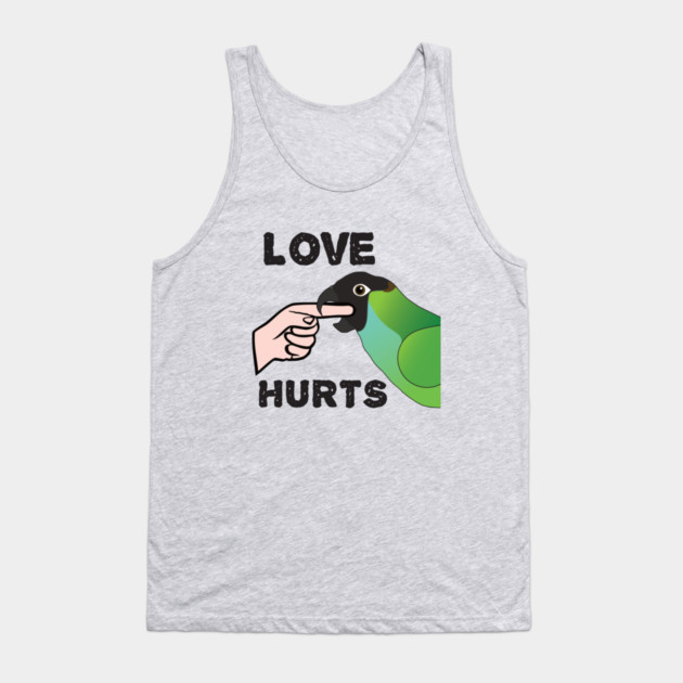 Love Hurts - Nanday Conure Parrot Tank Top by Einstein Parrot