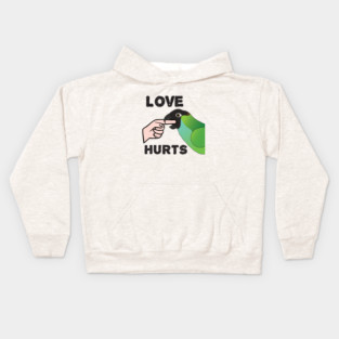 Love Hurts - Nanday Conure Parrot Kids Hoodie