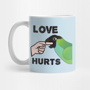 Love Hurts - Nanday Conure Parrot Mug
