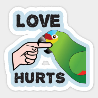 Love Hurts - Red Lored Amazon Magnet