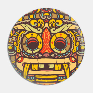 Aztec Warrior Grin Pin