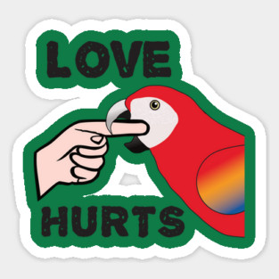 Love Hurts - Scarlet Macaw Parrot Magnet