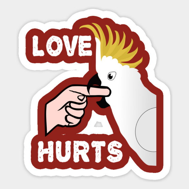 Love Hurts - Sulphur Crested Cockatoo Parrot Magnet by Einstein Parrot