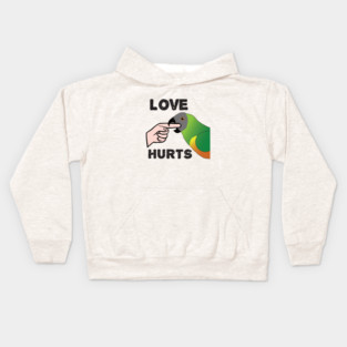 Love Hurts - Senegal Parrot Kids Hoodie