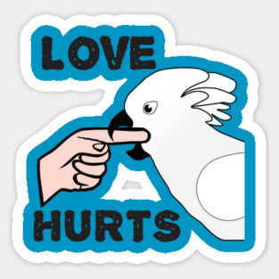 Love Hurts - Umbrella Cockatoo Parrot Magnet