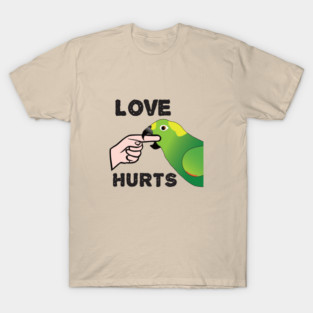 Love Hurts - Yellow Napped Amazon Parrot T-Shirt
