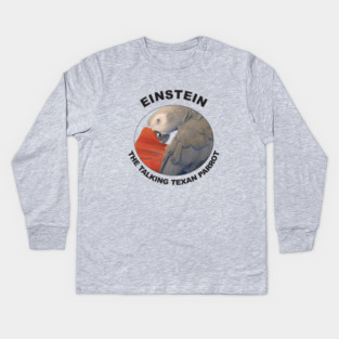Einstein Parrot African Grey Logo Kids Long Sleeve T-Shirt