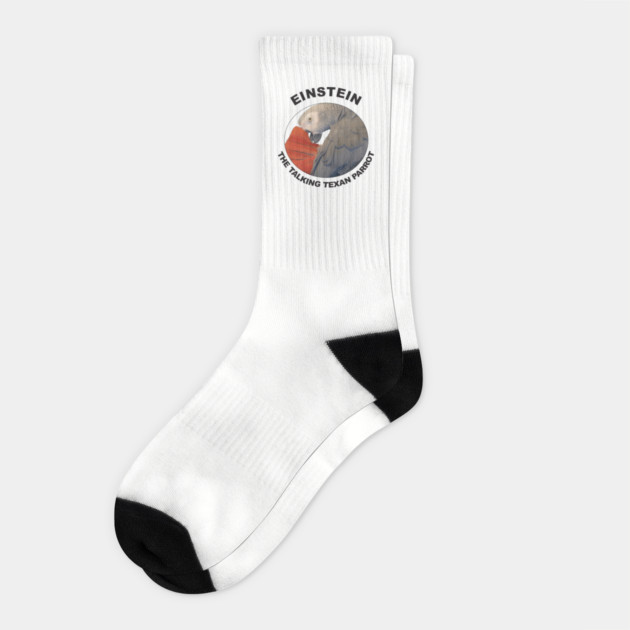 Einstein Parrot African Grey Logo Socks by Einstein Parrot