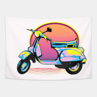 Vespa Sunset Tapestry