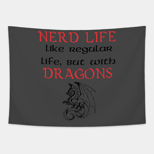 Nerd Life With Dragons Tapestry