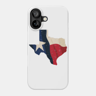 State of Texas with Texas Flag Overlay Phone Case