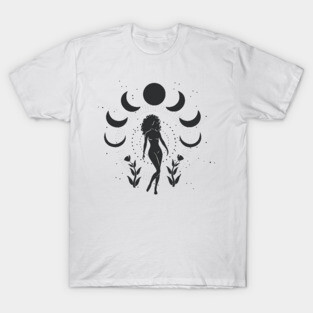 Walking Moon Phases Goddess T-Shirt