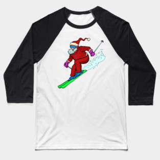 Skiing Baseball T-Shirt