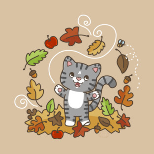 Happy Fall Kitty T-Shirt