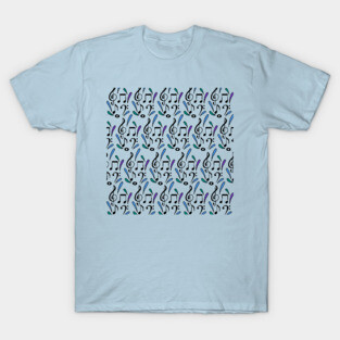Music Notes | Musical | Cool Palette T-Shirt T-Shirt