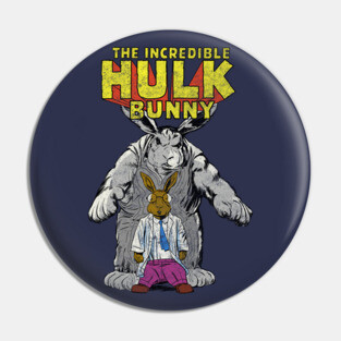 Hulk bunny - retro Pin