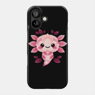 Axolotl of leaves Phone Case