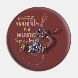 Music t shirt Pin