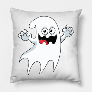 Halloween cute ghost, cartoon ghost, Halloween character Pillow