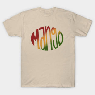 Mango Vibrant Rasta Color Word Art T-Shirt