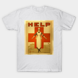 Nurse Help World War Vintage Poster T-Shirt