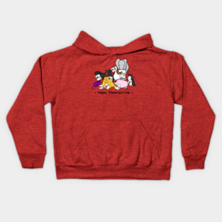 Cute Animals Say Happy Thanksgiving Turkey Day Kids Hoodie