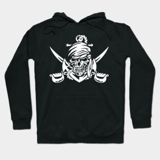 Pirate Skull with Anchor, Rope and Crossed Swords Hoodie