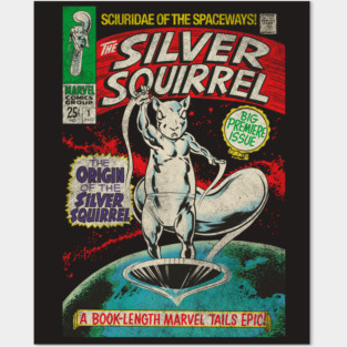 Silver squirrel 1 Posters and Art
