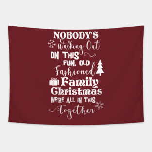 Old Fashioned Family Christmas Tapestry