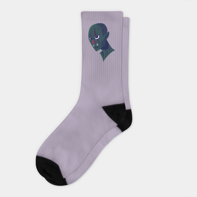 CARTOON FIGHTER GOBLIN Socks by droidmonkey