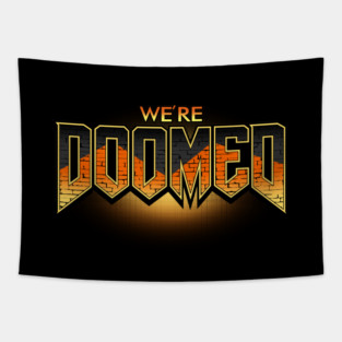 Funny Gamer Prepper Apocalypse Climate Change Slogan Tapestry