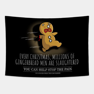 The Gingerbread Man Christmas Slaughter Tapestry