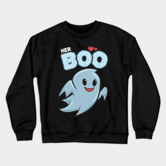 Halloween Costume Her Boo Ghost for Him Crewneck Sweatshirt by creative