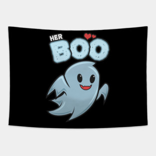 Halloween Costume Her Boo Ghost for Him Tapestry